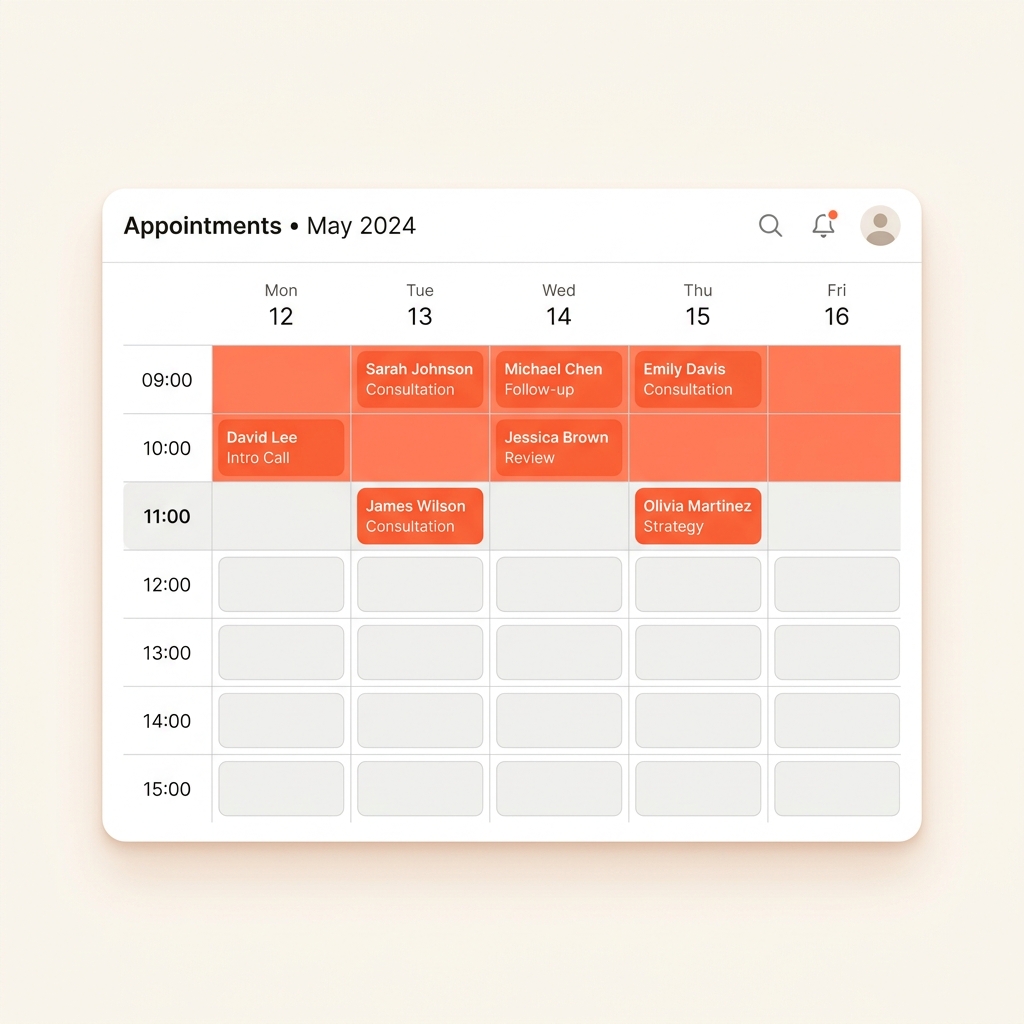 Asbie Booking 預約管理介面